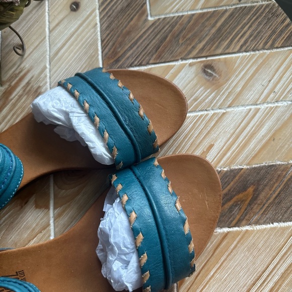 Miz Mooz Whipstitch Accent Ankle Strap Sandal - Picture 3 of 8